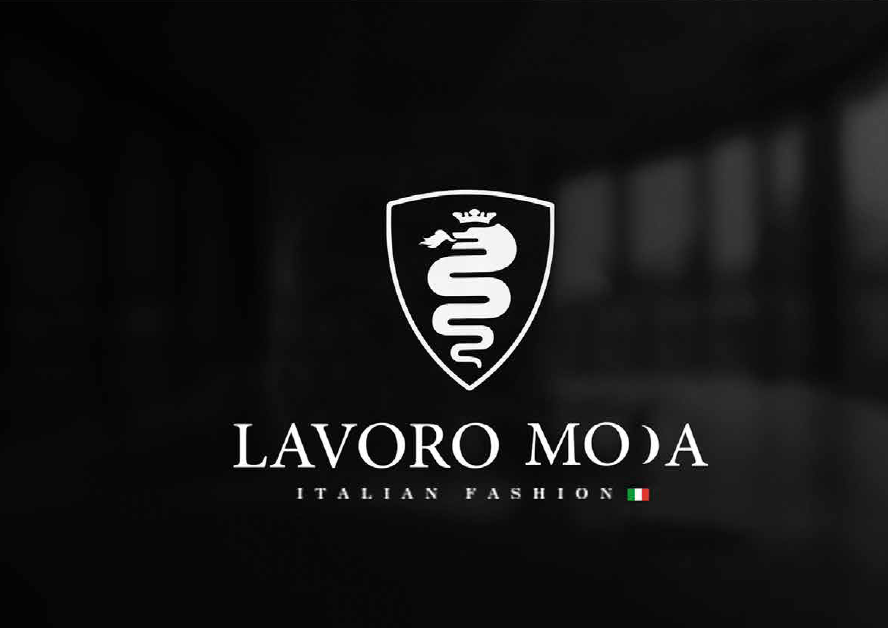 Lavoro Moda premium fashion brand identity with elegant minimalist typography and brand mark